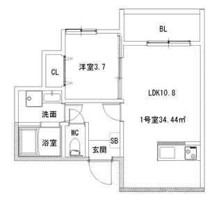 SPRING AOSAKI【2階】の間取り