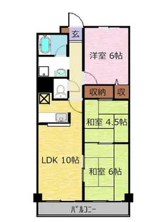 パークサイドコープ林【2階】の間取り