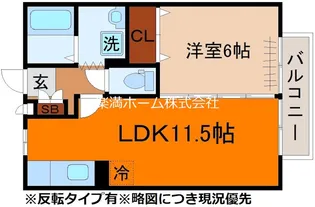 リバーサイド桂川 B棟【2階】の間取り