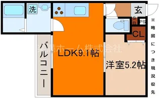 「Mirei烏丸五条」【2階】の間取り