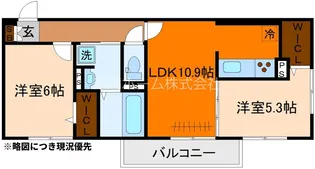 ルーセント伏見稲荷【2階】の間取り
