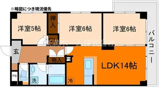 サウスビン【5階】の間取り