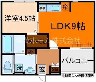 ボヌール太秦【302号室】の間取り