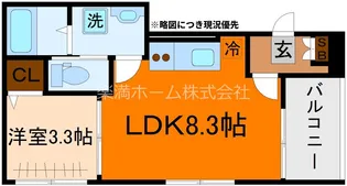 ハーモニーテラス花園寺ノ内町【101号室】の間取り