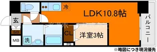ソルテラスKYOTO西大路 瑠【602号室】の間取り
