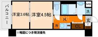 レシオス京都嵯峨野【202号室】の間取り