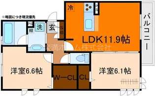 アメニティー・ウエスト【2階】の間取り
