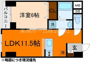 墨染コーポ【2階】の間取り