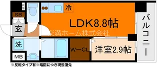 「ソルテラス京都JUJO華」【2階】の間取り