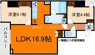 「Mare京都一条」【3階】の間取り