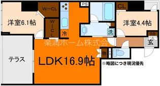 「Mare京都一条」【1階】の間取り