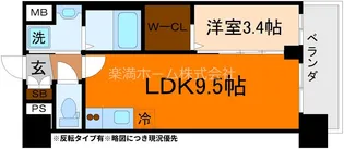 ソルテラス京都JUJO華【7階】の間取り