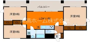 GARNET RESIDENCE上桂【3階】の間取り