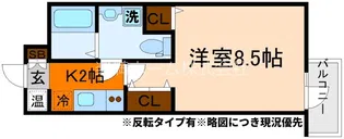 フォース二条城東【4階】の間取り
