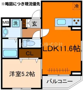 ソレイユ八条春日【301号室】の間取り