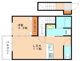 リアン岡垣【201号室】の間取り