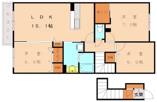 コンフォーザ【201号室】の間取り