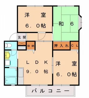 サンビレッジ津屋崎B【101号室】の間取り