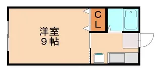 キャンパス赤間B【2階】の間取り