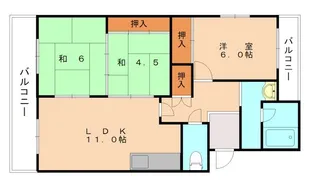 第2コーポ安部【202号室】の間取り
