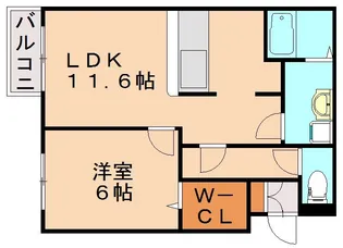 ピンズ田熊【105号室】の間取り