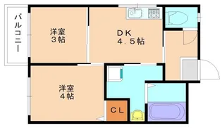 コーポ美杉【202号室】の間取り