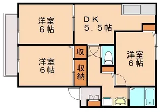 プリマベラ石田A【202号室】の間取り