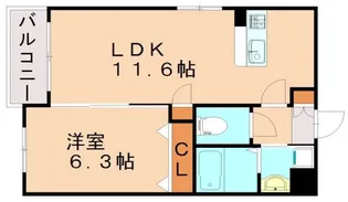 Freur riziere東郷(フルーリジェール)【501号室】の間取り