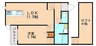 Arvita Fukutu【2階】の間取り