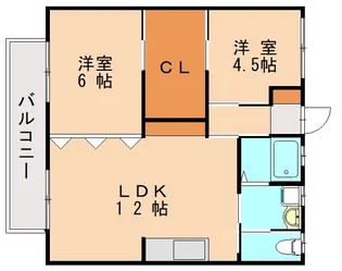 メゾンドワダ【203号室】の間取り