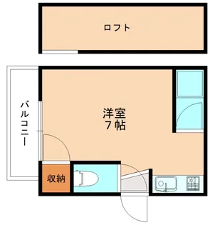 ピンズ赤間【105号室】の間取り