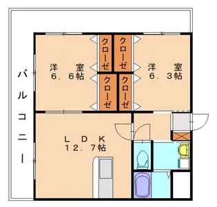 エヴァーグリーン【203号室】の間取り