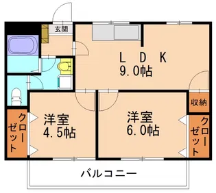 高原ビル【302号室】の間取り