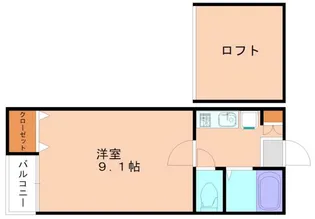 サンヒルズ赤間I【201号室】の間取り
