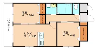 フラワーマンション【401号室】の間取り