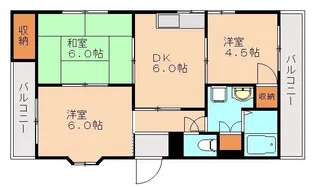 サンクレスト自由ヶ丘【201号室】の間取り