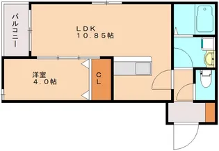 福岡県福岡市西区周船寺3丁目【アパート】の間取り