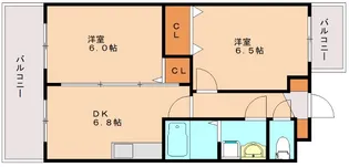 クローバーハイツ【1階】の間取り