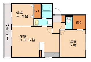 パルトネール伊都 B棟【101号室】の間取り