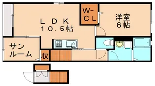 福岡県福岡市早良区原8丁目【アパート】の間取り