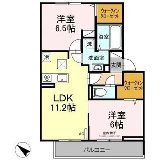 ポルトボヌール前原【1階】の間取り