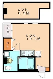 RosedHivers(ローズディヴェール)【102号室】の間取り