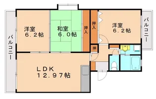 スプリングコートI【402号室】の間取り