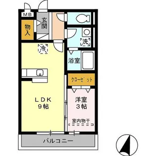 ラ・ポルテ今宿【1階】の間取り