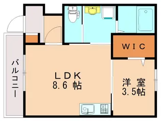 福岡県福岡市西区拾六町1丁目【アパート】の間取り