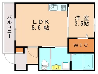 福岡県福岡市西区拾六町1丁目【アパート】の間取り