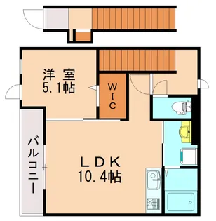 福岡県福岡市西区拾六町1丁目【アパート】の間取り