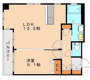 福岡県福岡市西区富士見2丁目【マンション】の間取り