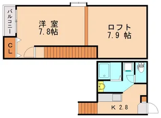 福岡県福岡市西区大字周船寺【アパート】の間取り