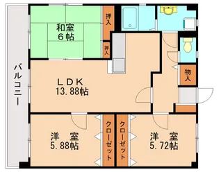 福岡県糸島市前原北4丁目【マンション】の間取り